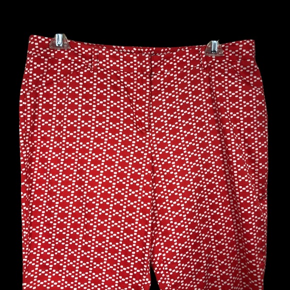 Valerie Steven’s Cropped, Peddle Pusher, Capri Pants SZ 16 Orange and White - Picture 3 of 8